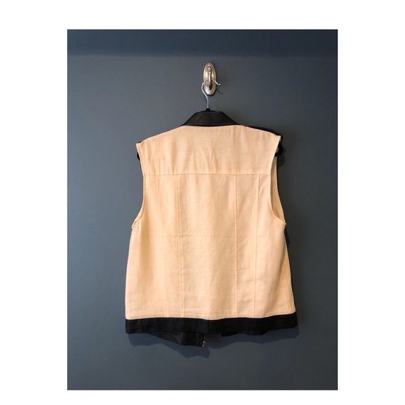 BY CORPUS MOTO VEST CREAM BLACK - URBAN OUTFITTERS - Picture 3 of 5
